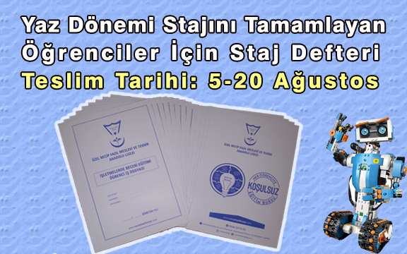 Staj Dönemi Tamamlanıyor